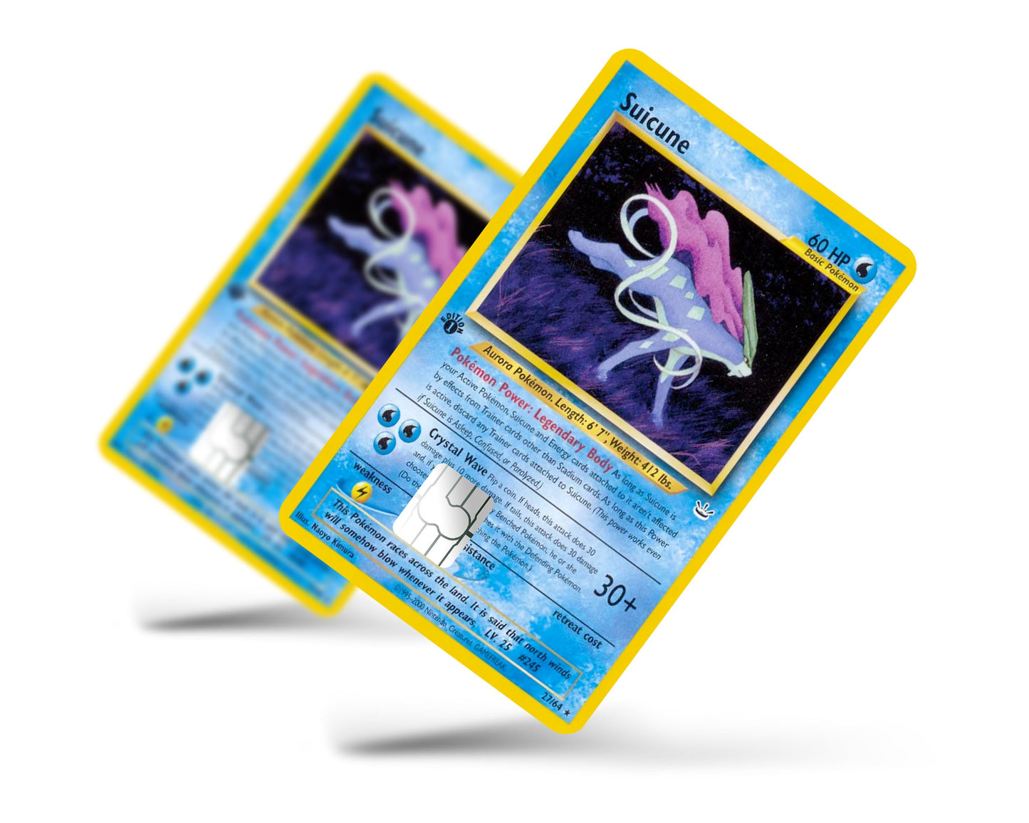 Anime Town Creations Credit Card Suicune Pokemon Card Full Skins - Anime Pokemon Credit Card Skin