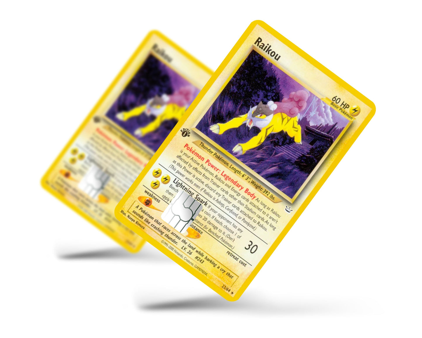 Anime Town Creations Credit Card Raikou Pokemon Card Full Skins - Anime Pokemon Credit Card Skin