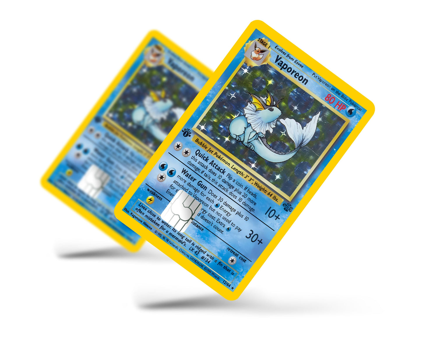 Anime Town Creations Credit Card Vaporeon Pokemon Card Full Skins - Anime Pokemon Credit Card Skin