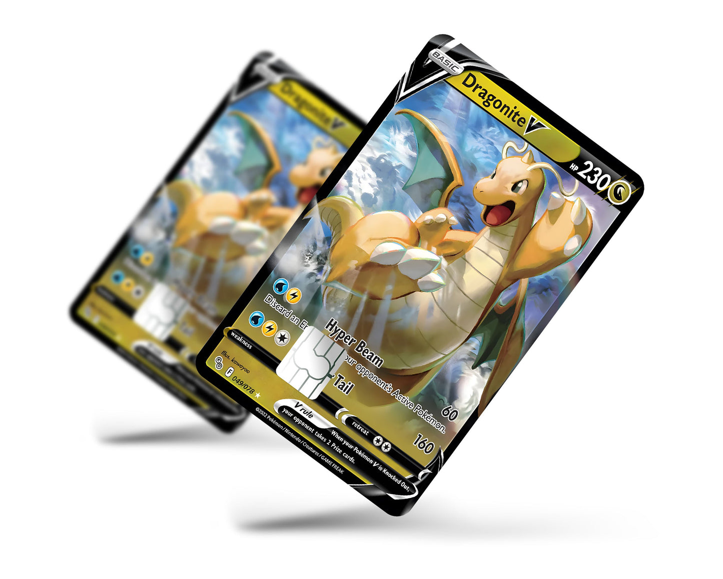 Anime Town Creations Credit Card Cute Dragonite Pokemon Card Full Skins - Anime Pokemon Credit Card Skin
