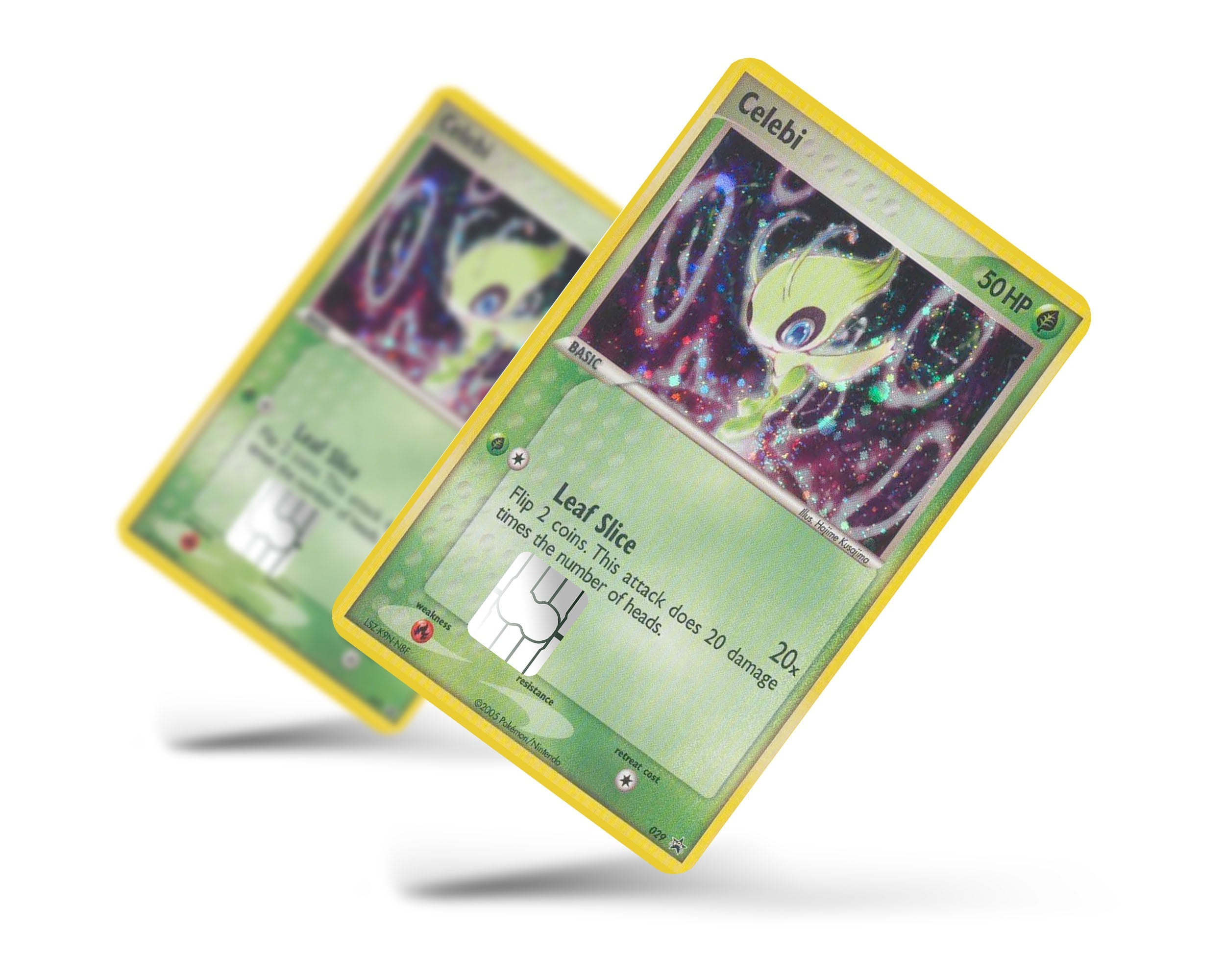 celebi pokemon cards Celebi Pokemon Card Credit Card Credit Card Skin – Anime Town Creations