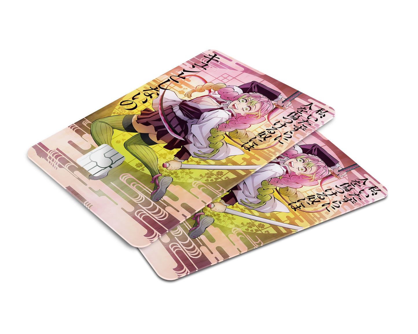 Anime Town Creations Credit Card Demon Slayer Mitsuri Kanroji Feature Window Skins - Anime Demon Slayer Credit Card Skin