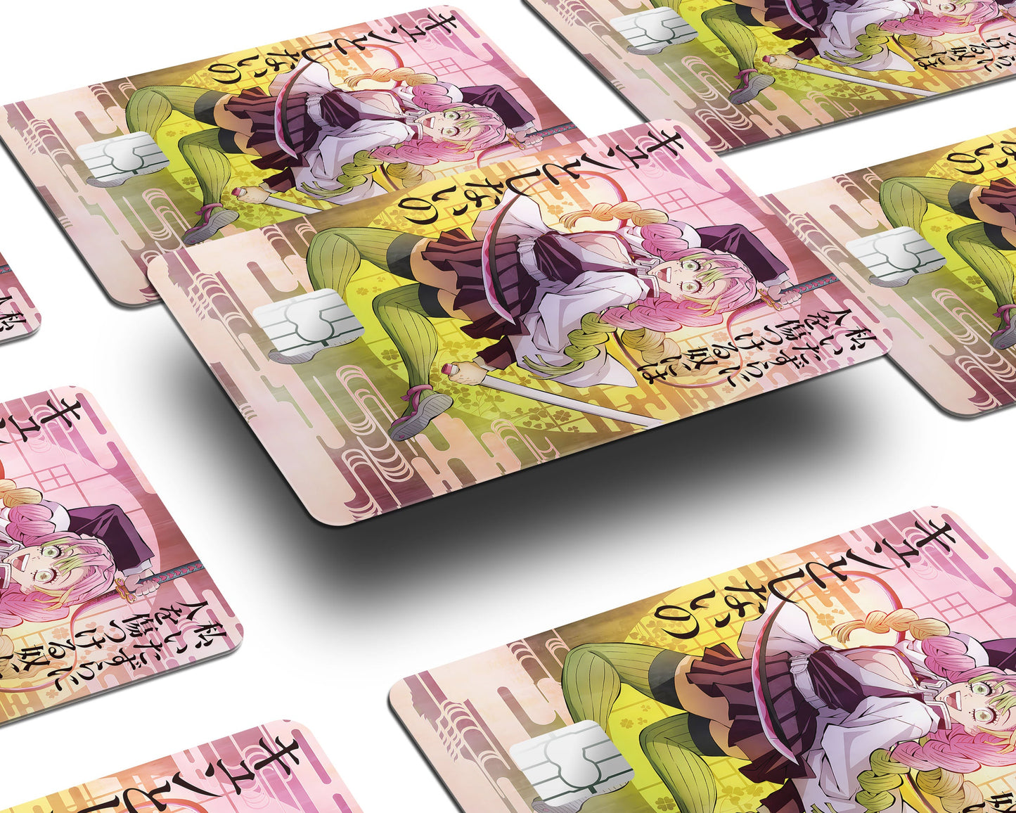 Anime Town Creations Credit Card Demon Slayer Mitsuri Kanroji Feature Window Skins - Anime Demon Slayer Credit Card Skin