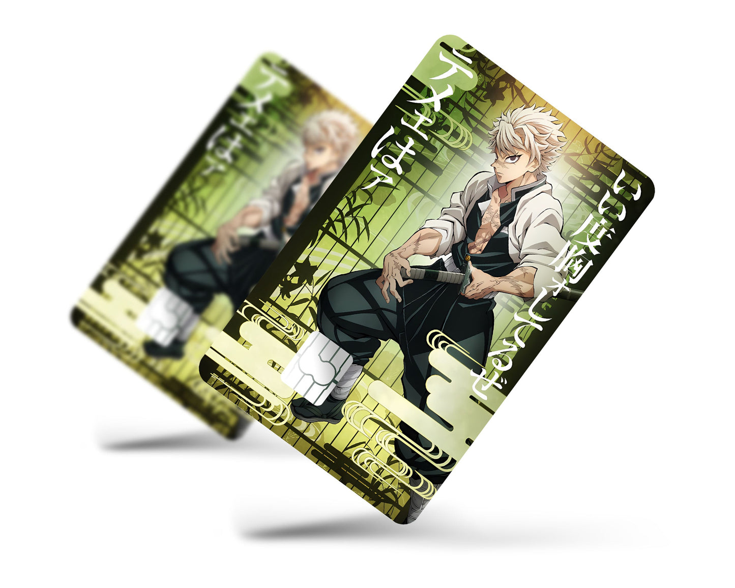 Anime Town Creations Credit Card Demon Slayer Sanemi Shinazugawa Feature Full Skins - Anime Demon Slayer Credit Card Skin
