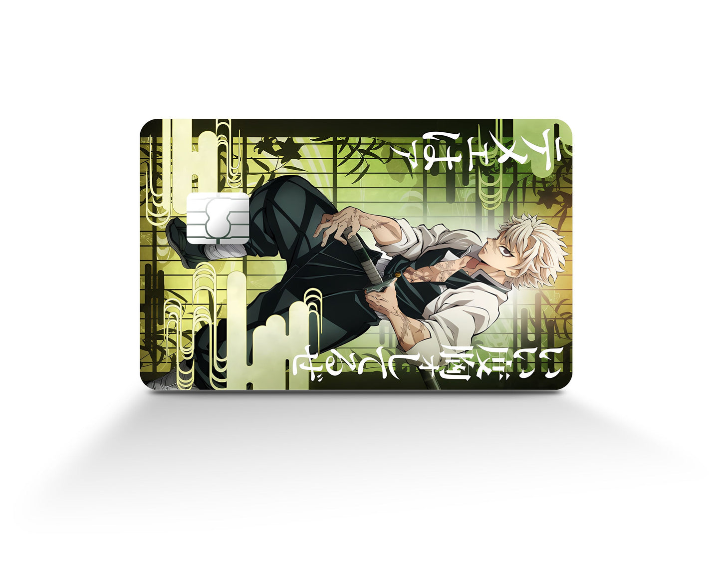 Anime Town Creations Credit Card Demon Slayer Sanemi Shinazugawa Feature Full Skins - Anime Demon Slayer Credit Card Skin