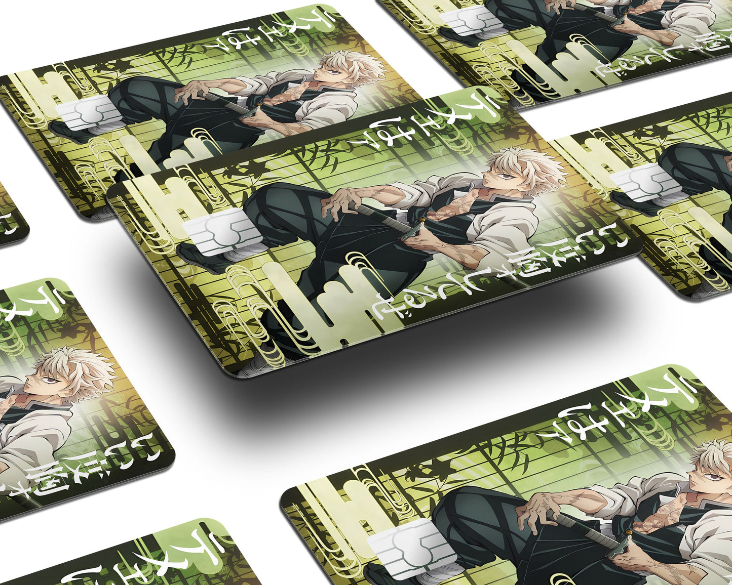 Anime Town Creations Credit Card Demon Slayer Sanemi Shinazugawa Feature Window Skins - Anime Demon Slayer Credit Card Skin