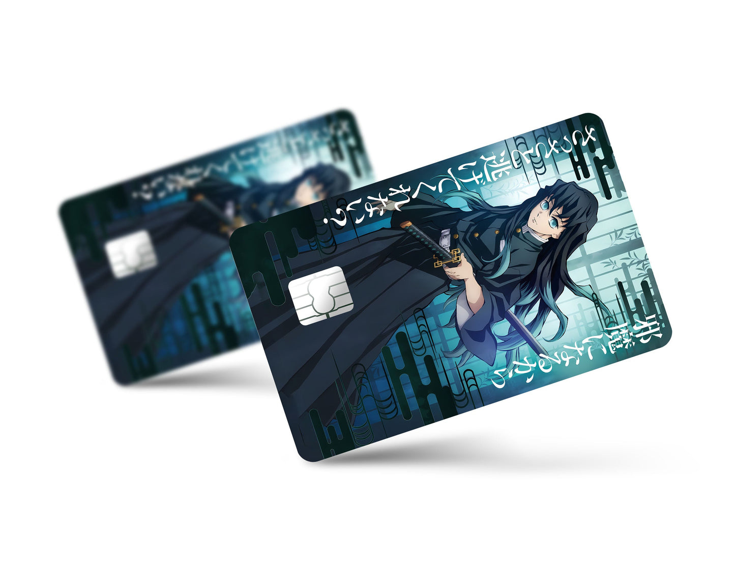 Anime Town Creations Credit Card Demon Slayer Muichiro Tokito Feature Full Skins - Anime Demon Slayer Credit Card Skin