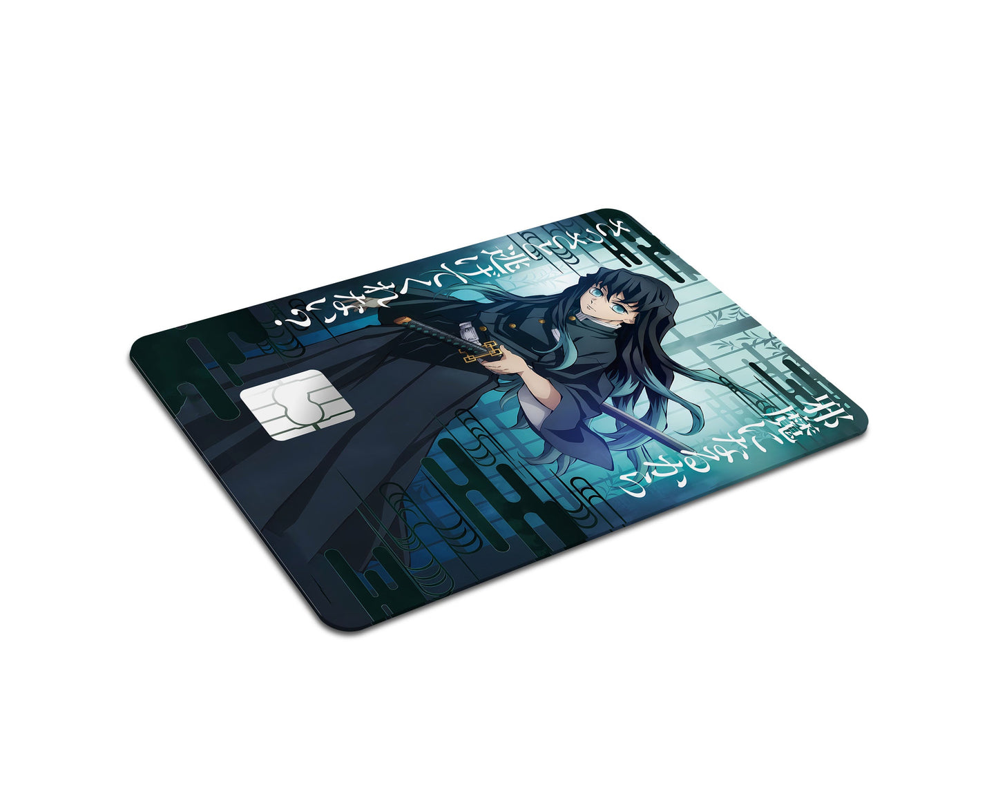 Anime Town Creations Credit Card Demon Slayer Muichiro Tokito Feature Full Skins - Anime Demon Slayer Credit Card Skin
