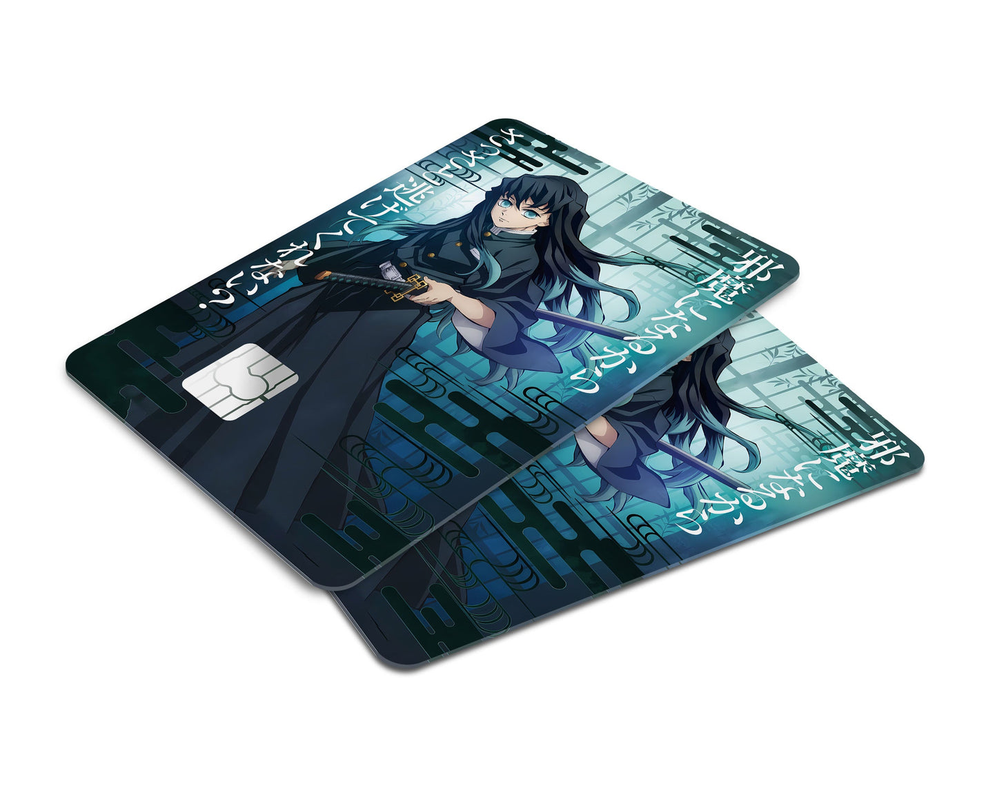 Anime Town Creations Credit Card Demon Slayer Muichiro Tokito Feature Window Skins - Anime Demon Slayer Credit Card Skin