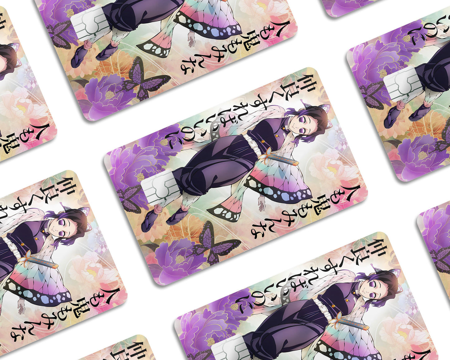 Anime Town Creations Credit Card Demon Slayer Shinobu Kocho Feature Window Skins - Anime Demon Slayer Credit Card Skin