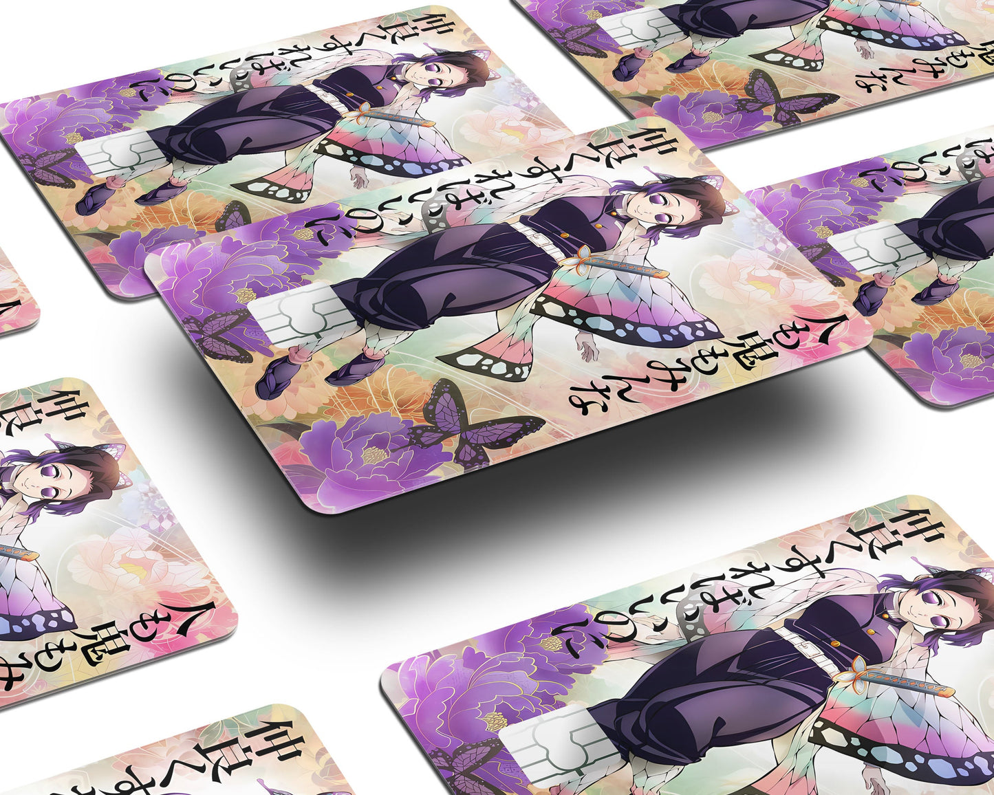 Anime Town Creations Credit Card Demon Slayer Shinobu Kocho Feature Window Skins - Anime Demon Slayer Credit Card Skin