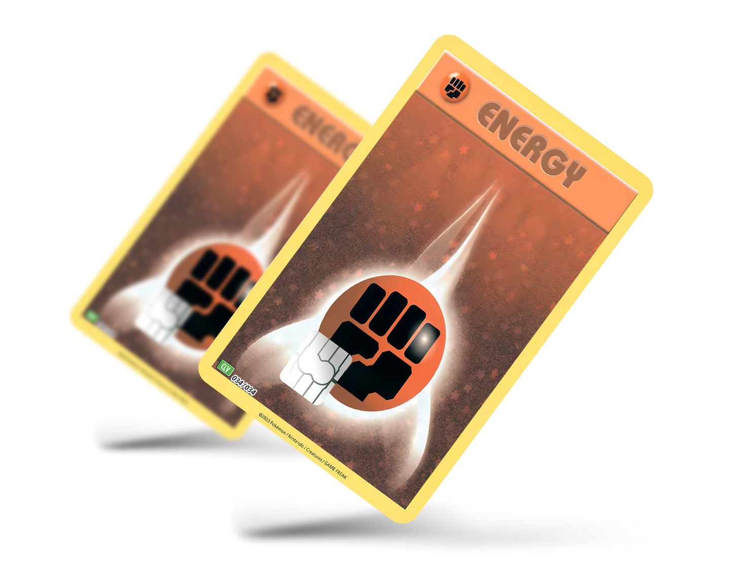 Anime Town Creations Credit Card Fighting Energy Pokemon Card Full Skins - Anime Pokemon Credit Card Skin