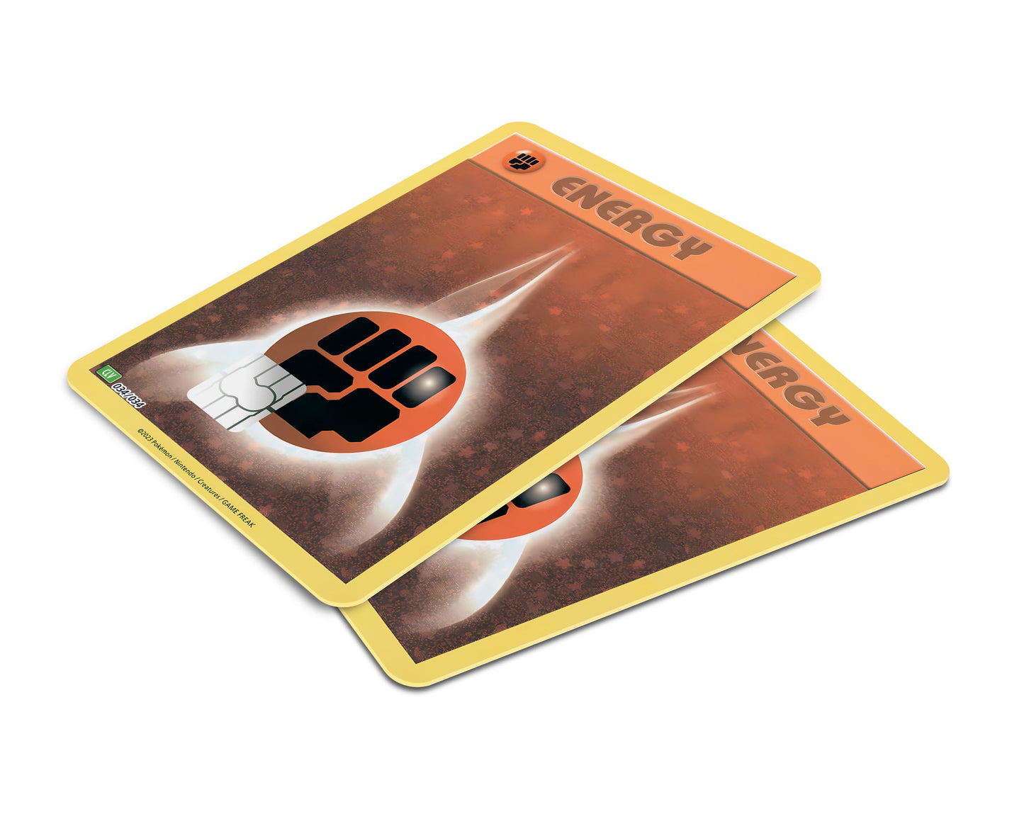 Anime Town Creations Credit Card Fighting Energy Pokemon Card Window Skins - Anime Pokemon Credit Card Skin