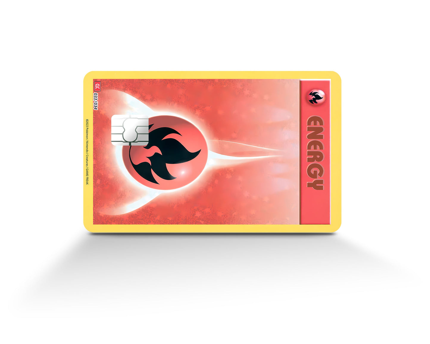 Anime Town Creations Credit Card Fire Energy Pokemon Card Full Skins - Anime Pokemon Credit Card Skin
