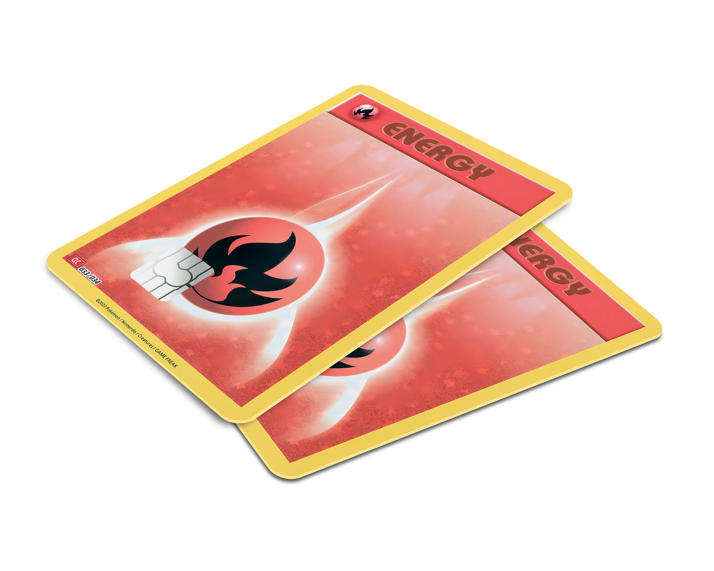 Anime Town Creations Credit Card Fire Energy Pokemon Card Window Skins - Anime Pokemon Credit Card Skin