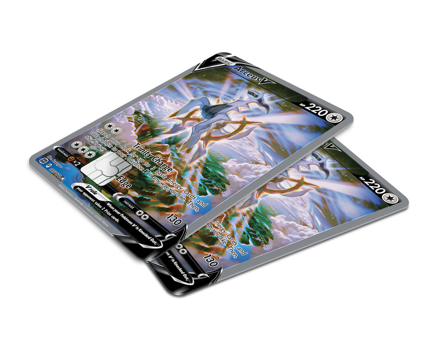 Anime Town Creations Credit Card Arceus V Pokemon Card Window Skins - Anime Pokemon Credit Card Skin