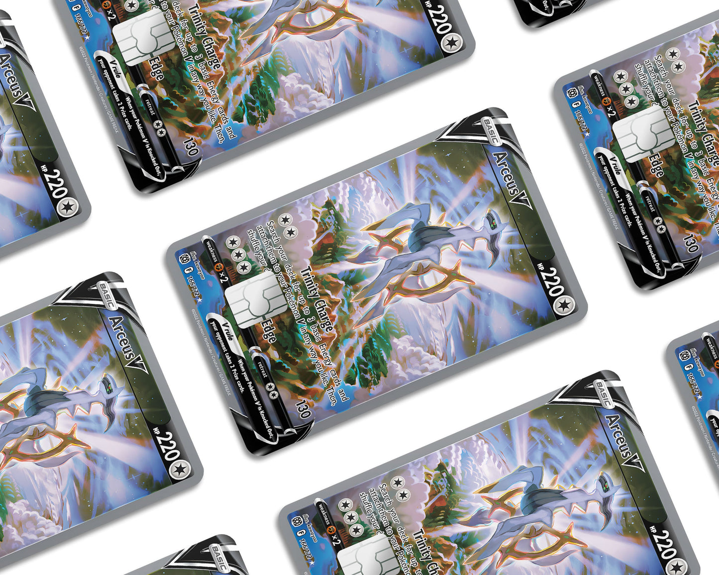 Anime Town Creations Credit Card Arceus V Pokemon Card Window Skins - Anime Pokemon Credit Card Skin