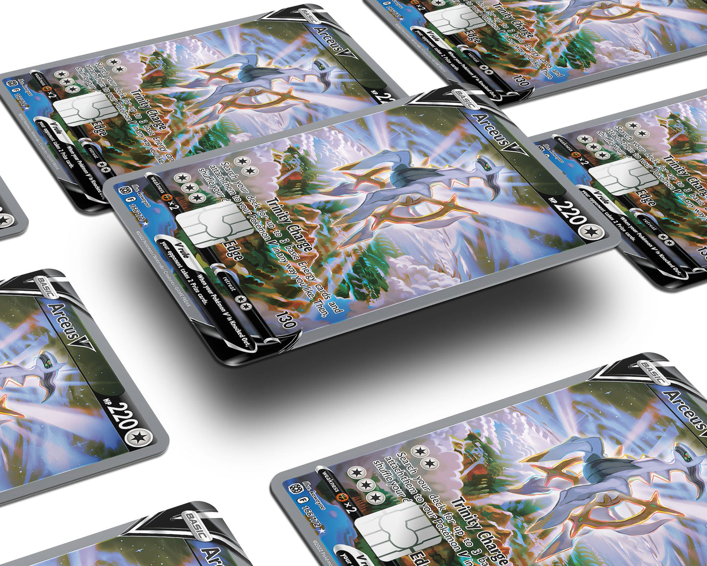 Anime Town Creations Credit Card Arceus V Pokemon Card Window Skins - Anime Pokemon Credit Card Skin
