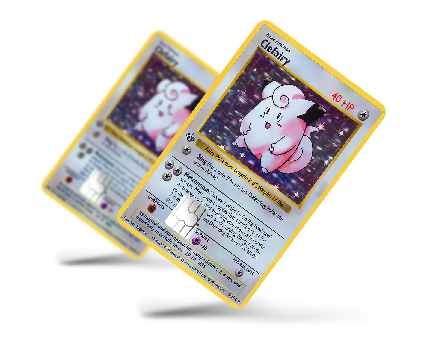 Anime Town Creations Credit Card Clefairy Pokemon Card Full Skins - Anime Pokemon Credit Card Skin