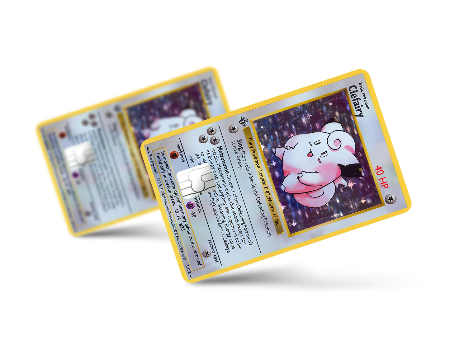 Anime Town Creations Credit Card Clefairy Pokemon Card Full Skins - Anime Pokemon Credit Card Skin