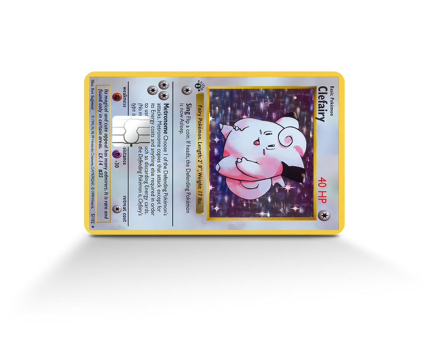 Anime Town Creations Credit Card Clefairy Pokemon Card Full Skins - Anime Pokemon Credit Card Skin