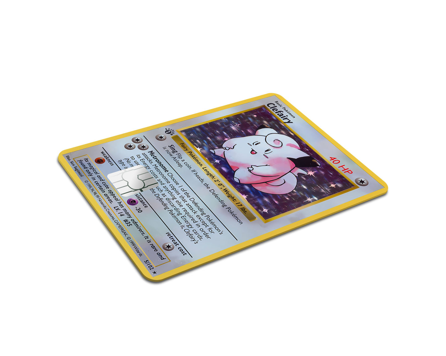 Anime Town Creations Credit Card Clefairy Pokemon Card Full Skins - Anime Pokemon Credit Card Skin