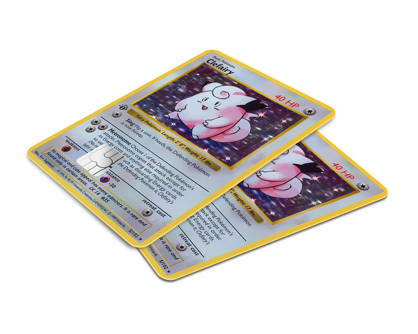 Anime Town Creations Credit Card Clefairy Pokemon Card Window Skins - Anime Pokemon Credit Card Skin