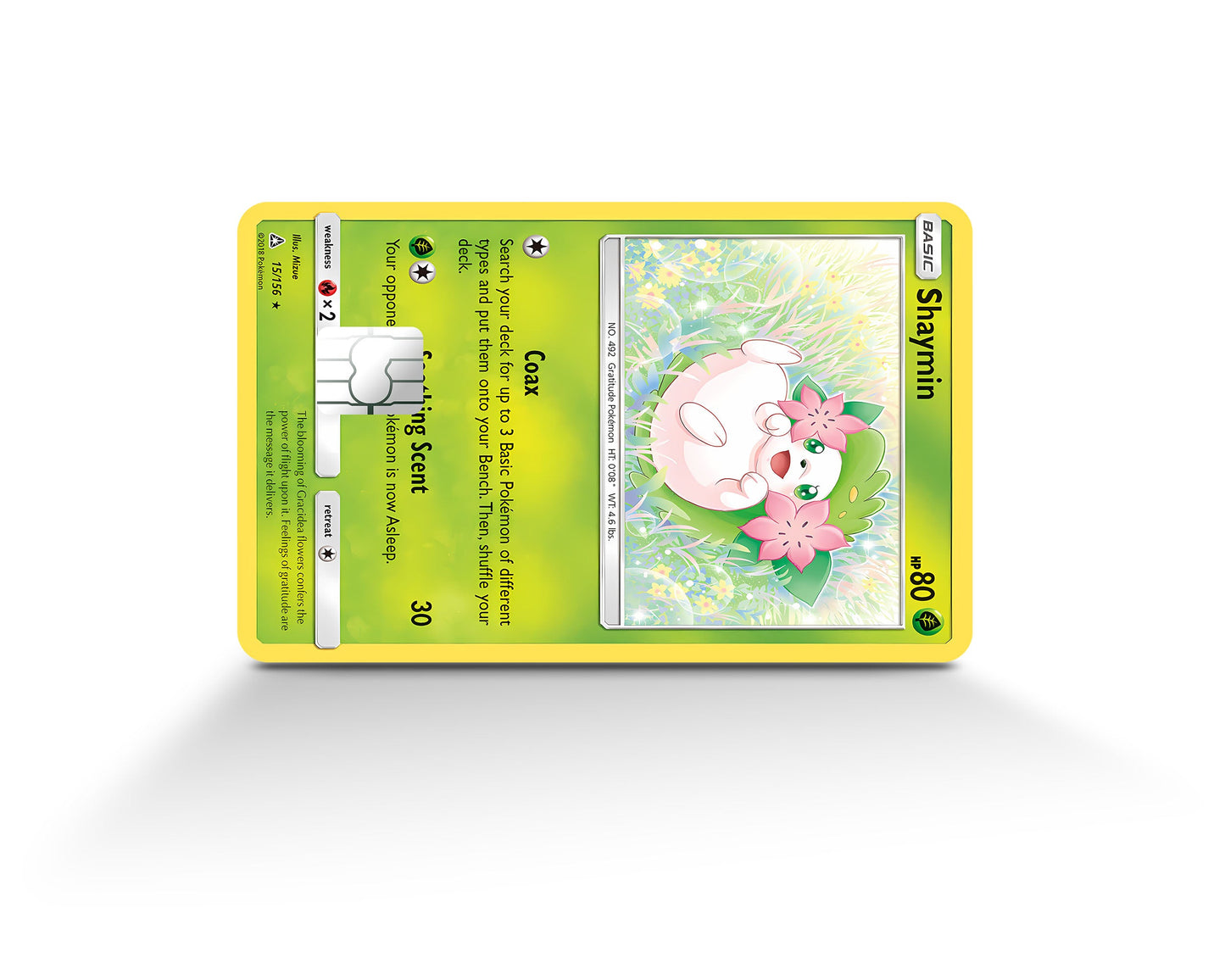 Anime Town Creations Credit Card Cute Shaymin Pokemon Card Full Skins - Anime Pokemon Credit Card Skin