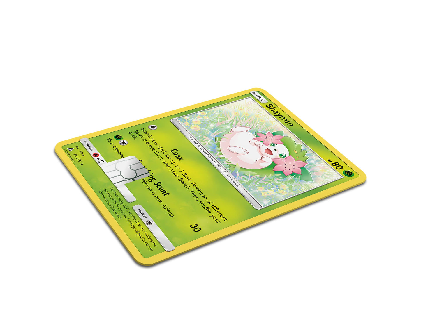 Anime Town Creations Credit Card Cute Shaymin Pokemon Card Full Skins - Anime Pokemon Credit Card Skin