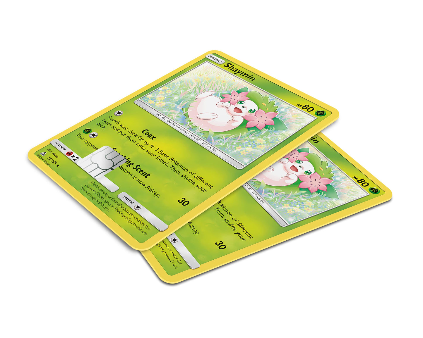 Anime Town Creations Credit Card Cute Shaymin Pokemon Card Window Skins - Anime Pokemon Credit Card Skin