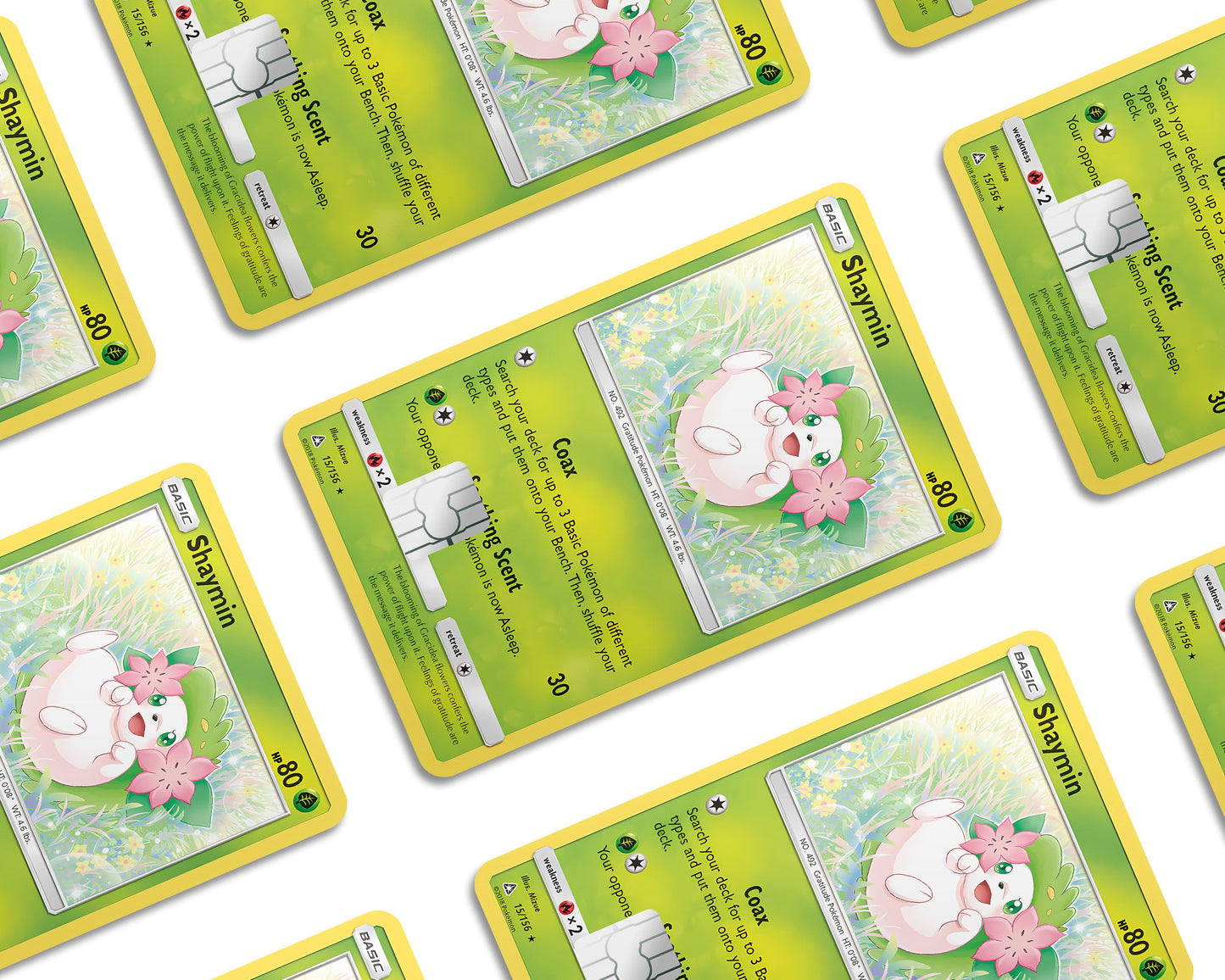 Anime Town Creations Credit Card Cute Shaymin Pokemon Card Window Skins - Anime Pokemon Credit Card Skin