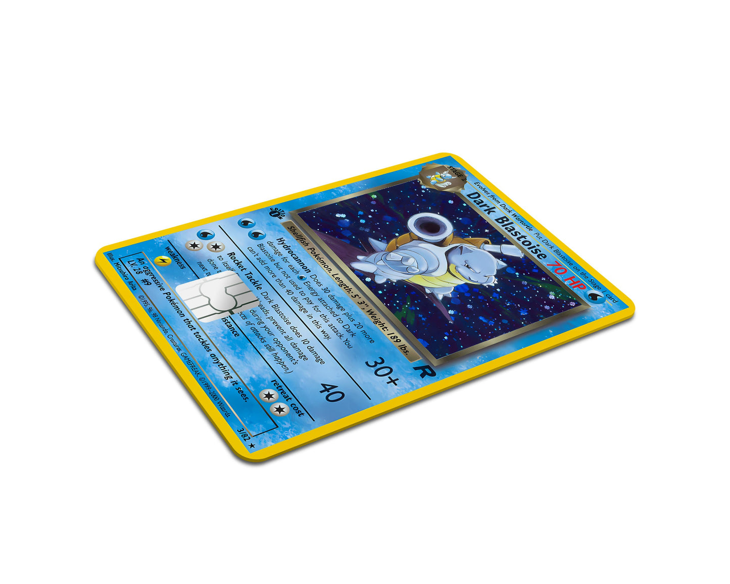 Anime Town Creations Credit Card Dark Blastoise Pokemon Card Full Skins - Anime Pokemon Credit Card Skin
