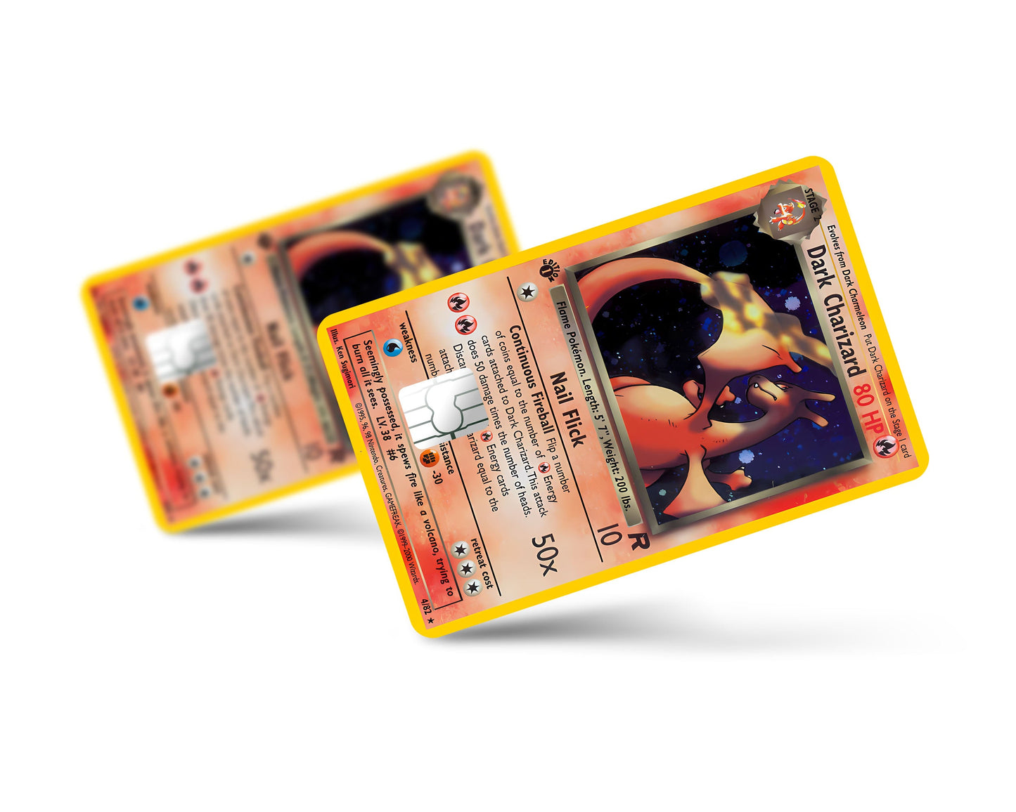 Anime Town Creations Credit Card Dark Charizard Pokemon Card Full Skins - Anime Pokemon Credit Card Skin