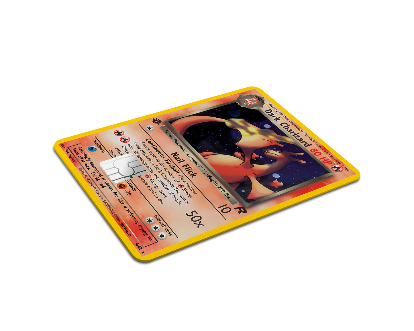 Anime Town Creations Credit Card Dark Charizard Pokemon Card Full Skins - Anime Pokemon Credit Card Skin