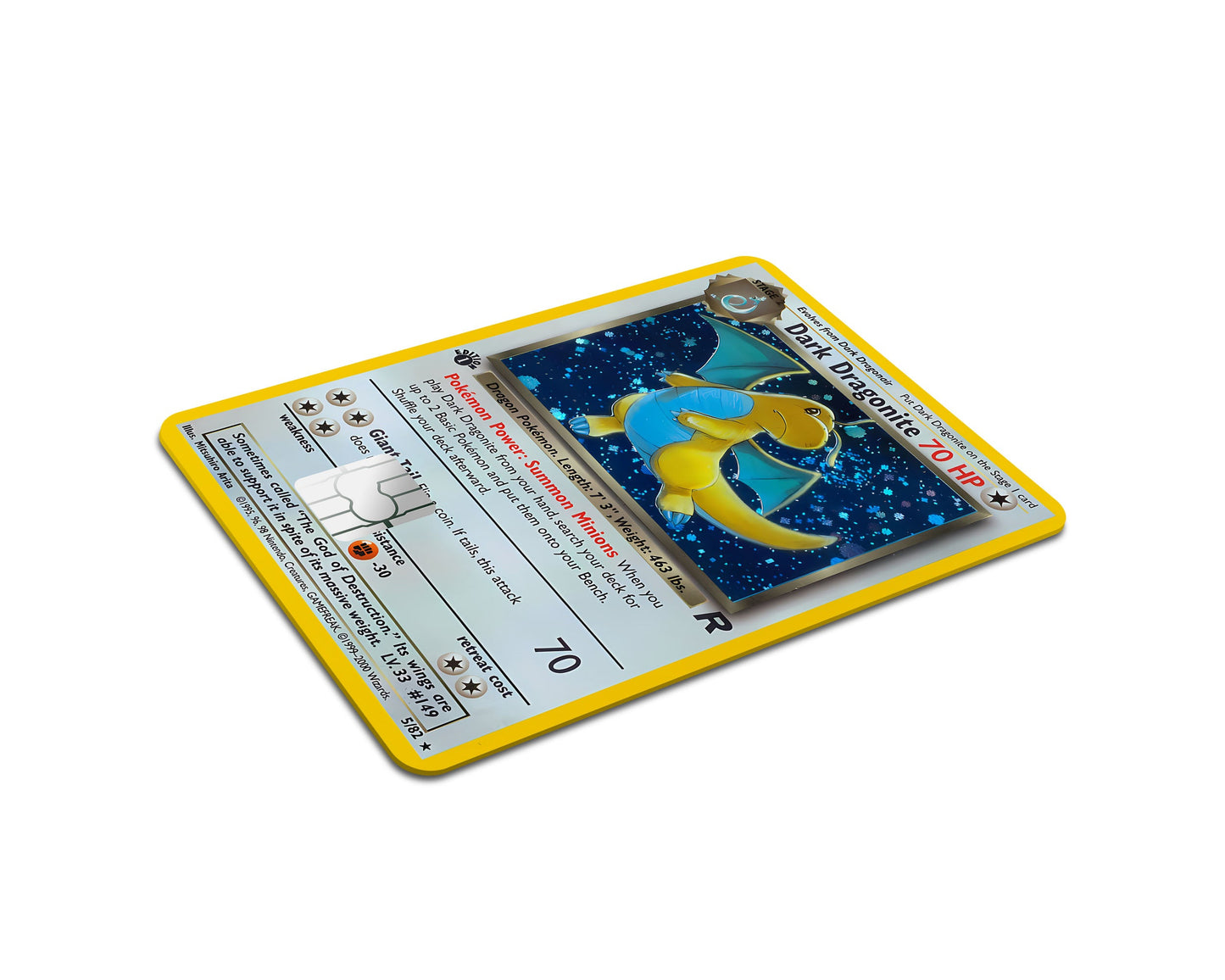 Anime Town Creations Credit Card Dark Dragonite Pokemon Card Full Skins - Anime Pokemon Credit Card Skin