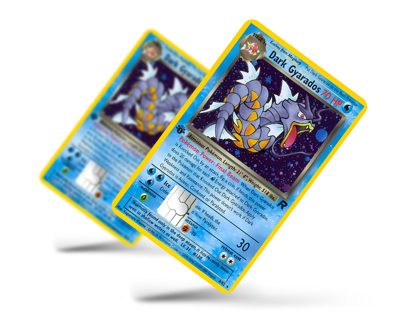 Anime Town Creations Credit Card Dark Gyarados Pokemon Card Full Skins - Anime Pokemon Credit Card Skin