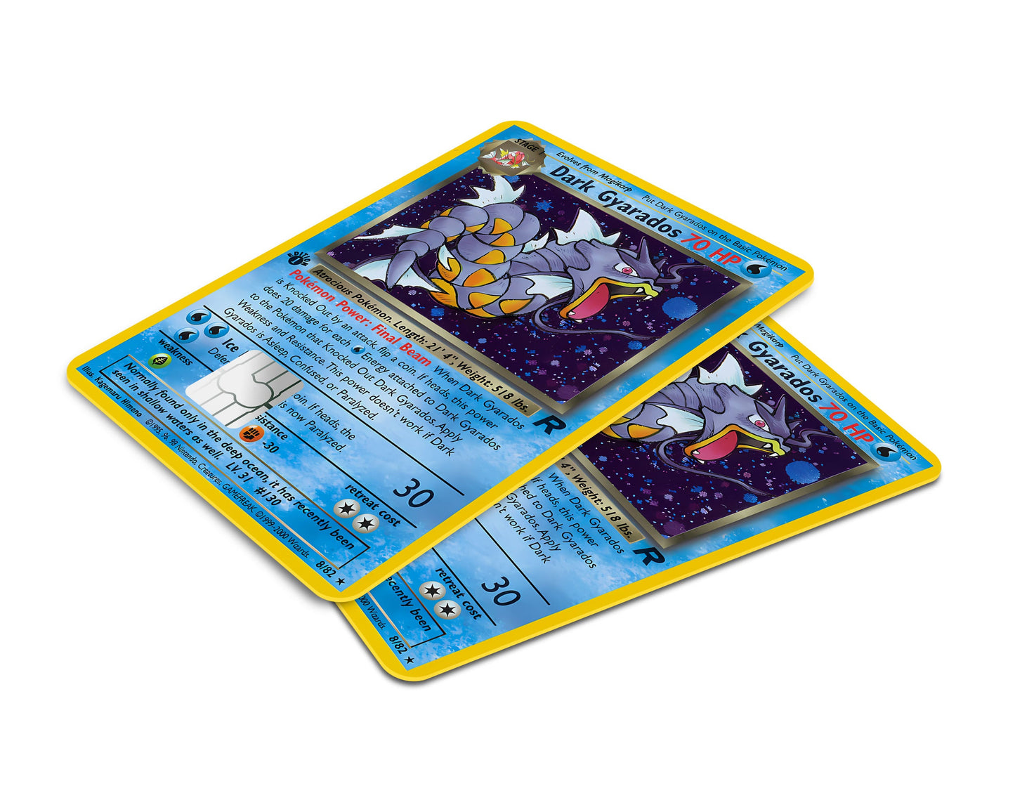 Anime Town Creations Credit Card Dark Gyarados Pokemon Card Window Skins - Anime Pokemon Credit Card Skin