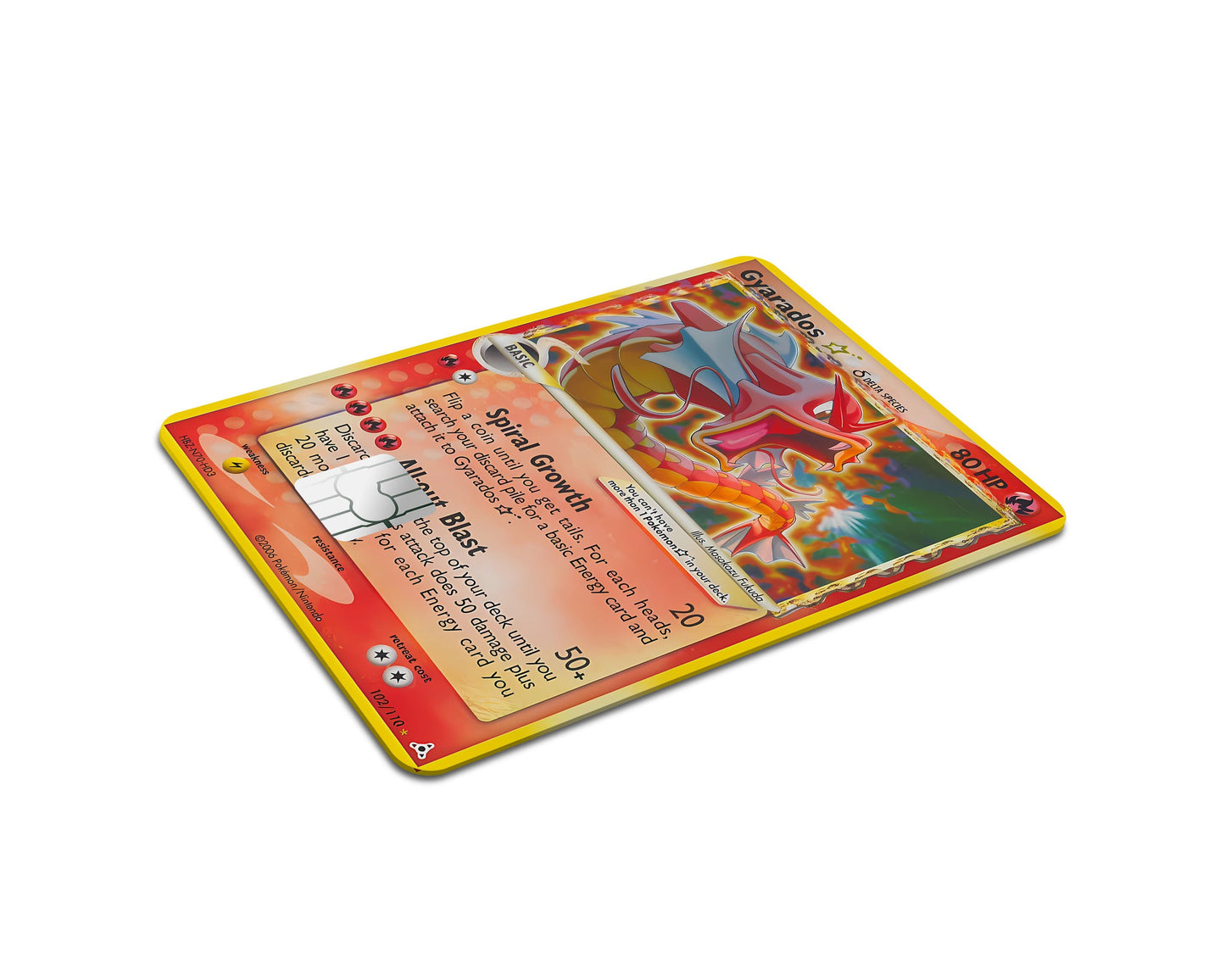Anime Town Creations Credit Card Gyarados Star Pokemon Card Full Skins - Anime Pokemon Credit Card Skin