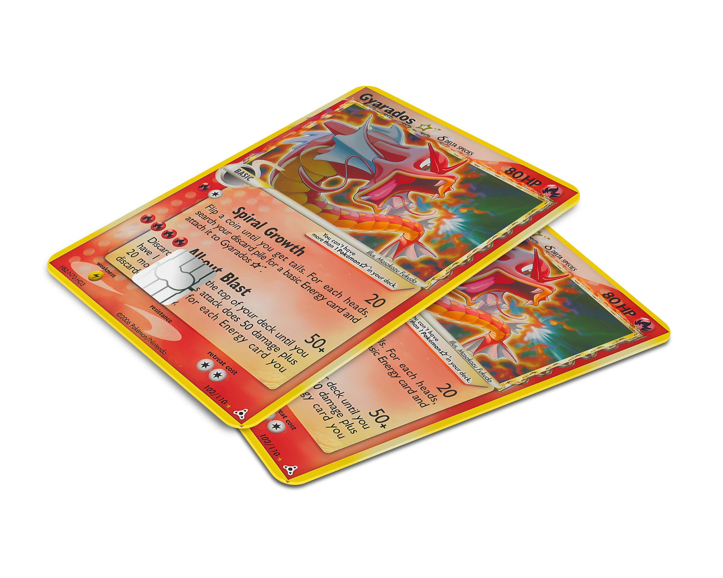 Anime Town Creations Credit Card Gyarados Star Pokemon Card Window Skins - Anime Pokemon Credit Card Skin