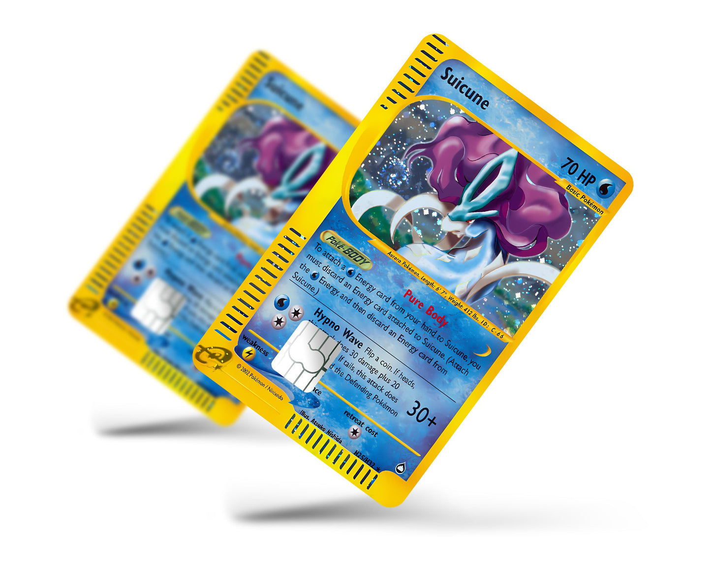 Anime Town Creations Credit Card Legendary Suicune Pokemon Card Full Skins - Anime Pokemon Credit Card Skin