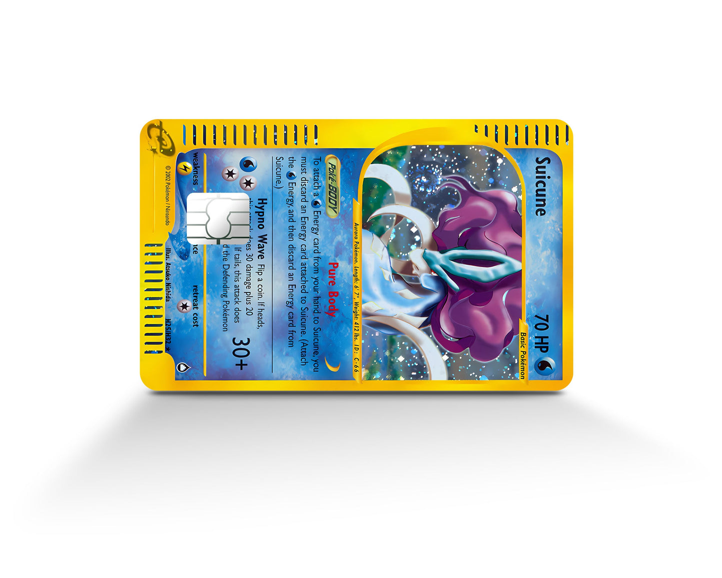 Anime Town Creations Credit Card Legendary Suicune Pokemon Card Full Skins - Anime Pokemon Credit Card Skin
