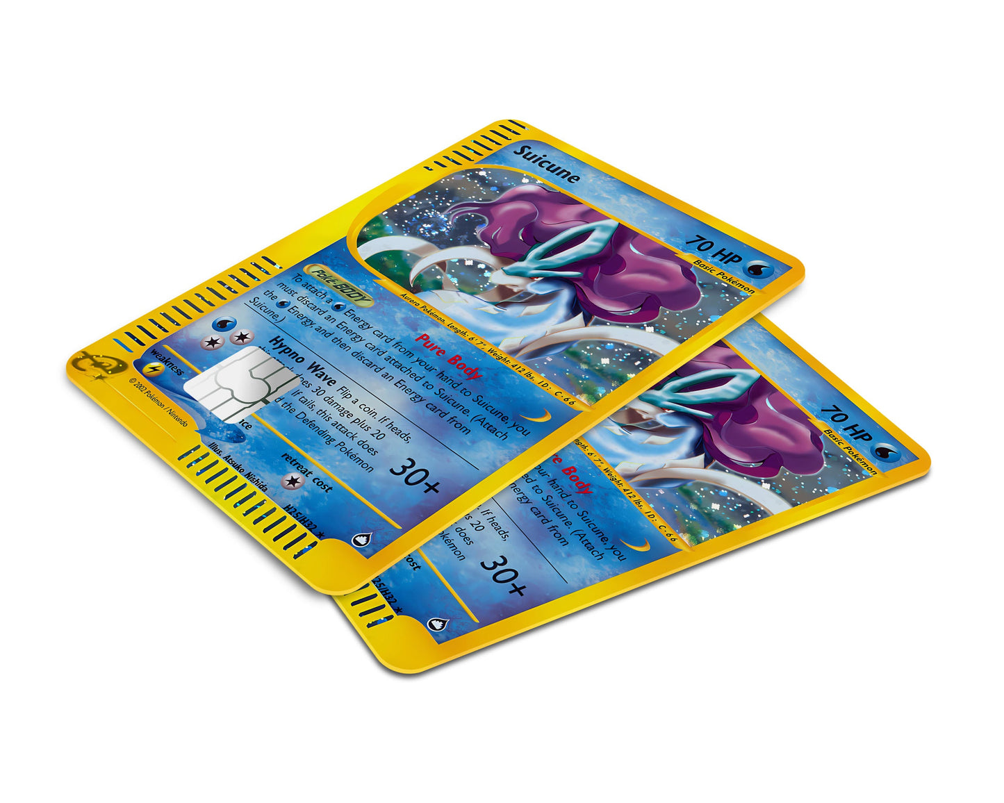 Anime Town Creations Credit Card Legendary Suicune Pokemon Card Window Skins - Anime Pokemon Credit Card Skin