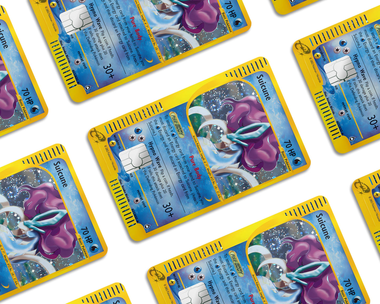 Anime Town Creations Credit Card Legendary Suicune Pokemon Card Window Skins - Anime Pokemon Credit Card Skin