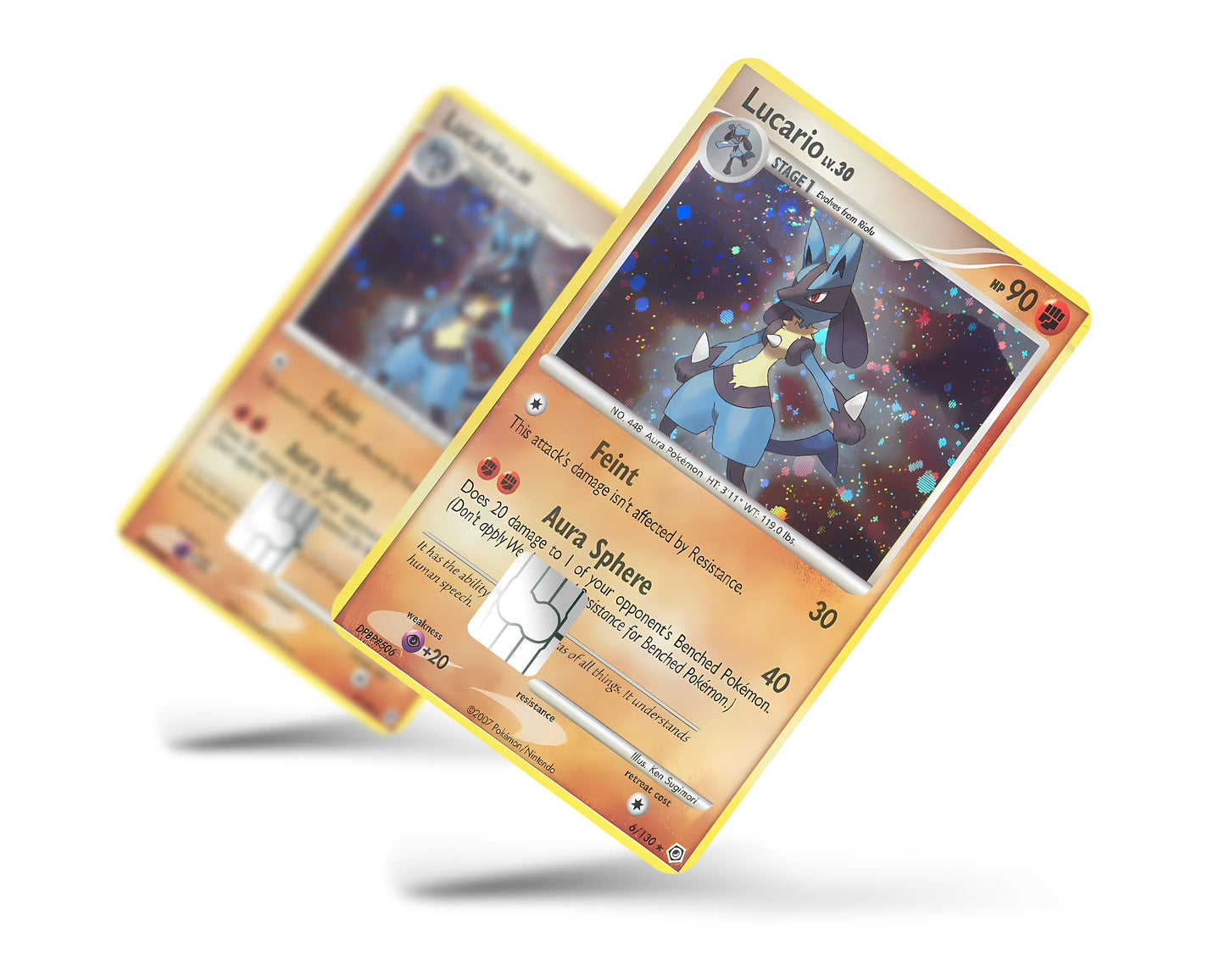 Anime Town Creations Credit Card Lucario Pokemon Card Full Skins - Anime Pokemon Credit Card Skin