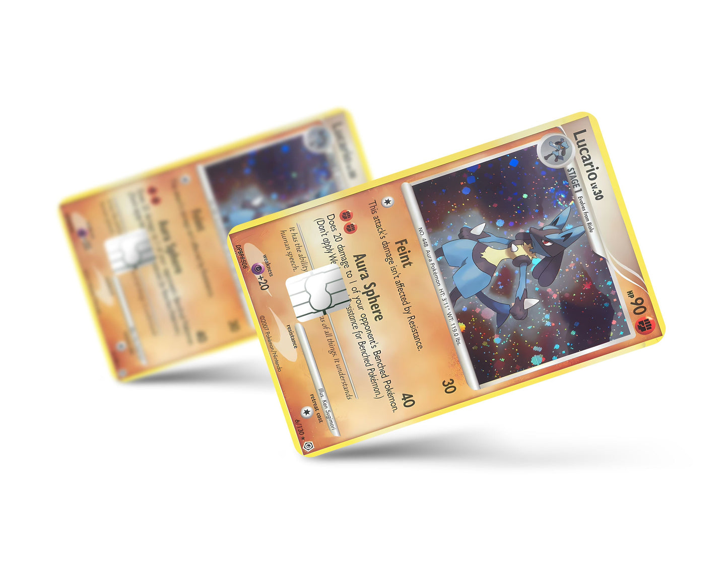 Anime Town Creations Credit Card Lucario Pokemon Card Full Skins - Anime Pokemon Credit Card Skin