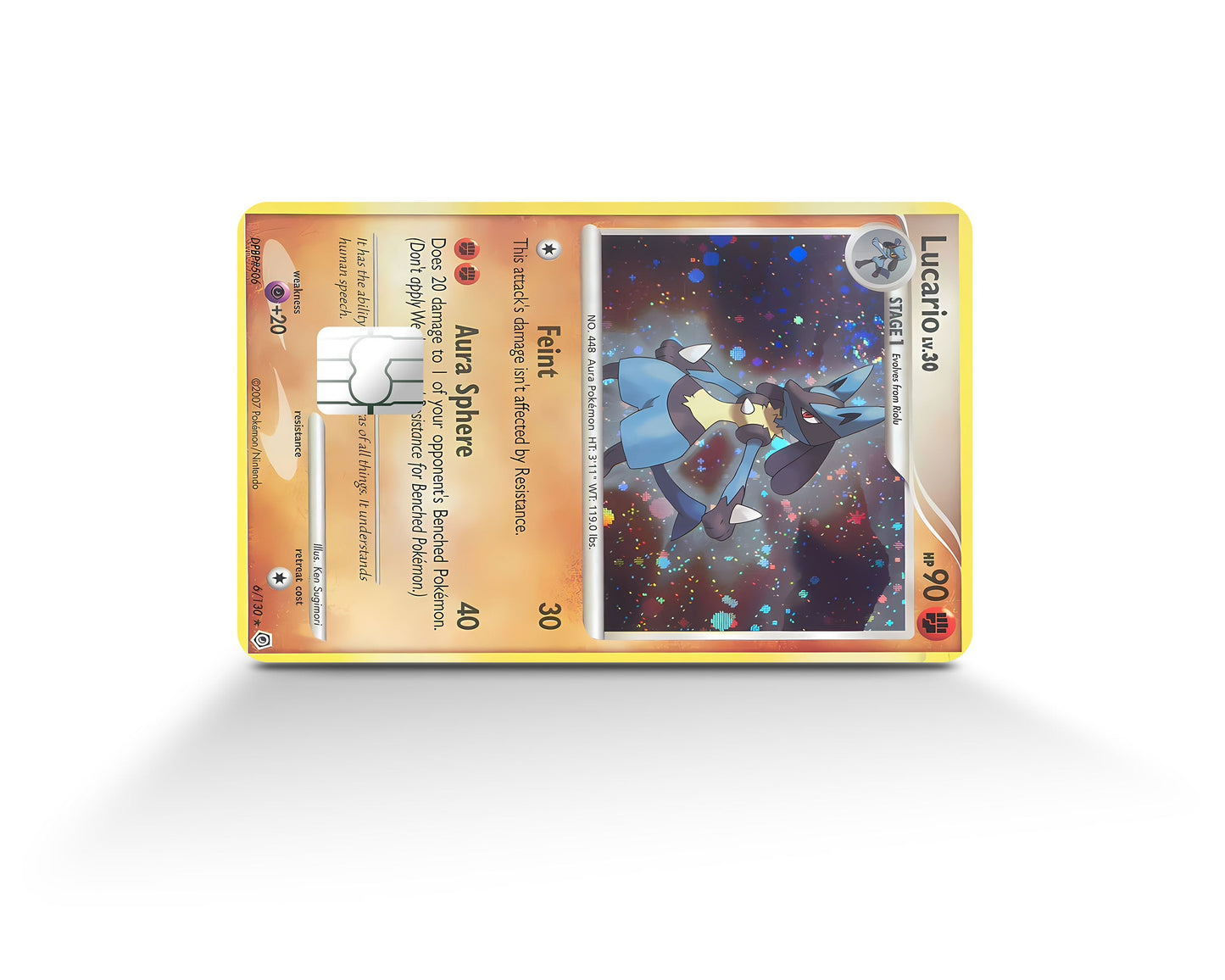 Anime Town Creations Credit Card Lucario Pokemon Card Full Skins - Anime Pokemon Credit Card Skin