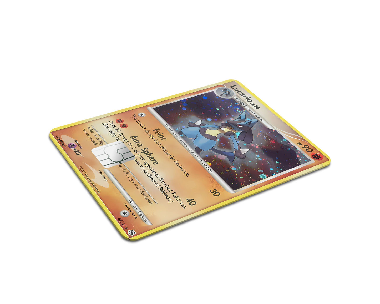 Anime Town Creations Credit Card Lucario Pokemon Card Full Skins - Anime Pokemon Credit Card Skin
