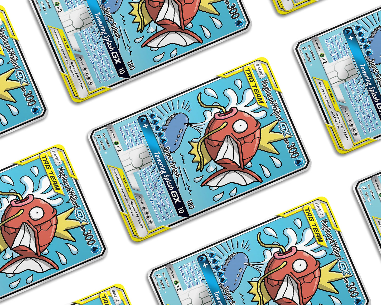 Anime Town Creations Credit Card Magikarp & Wailord Pokemon Card Window Skins - Anime Pokemon Credit Card Skin