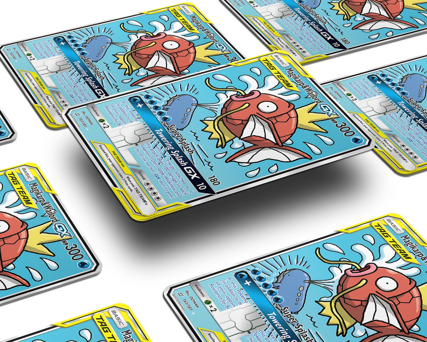 Anime Town Creations Credit Card Magikarp & Wailord Pokemon Card Window Skins - Anime Pokemon Credit Card Skin