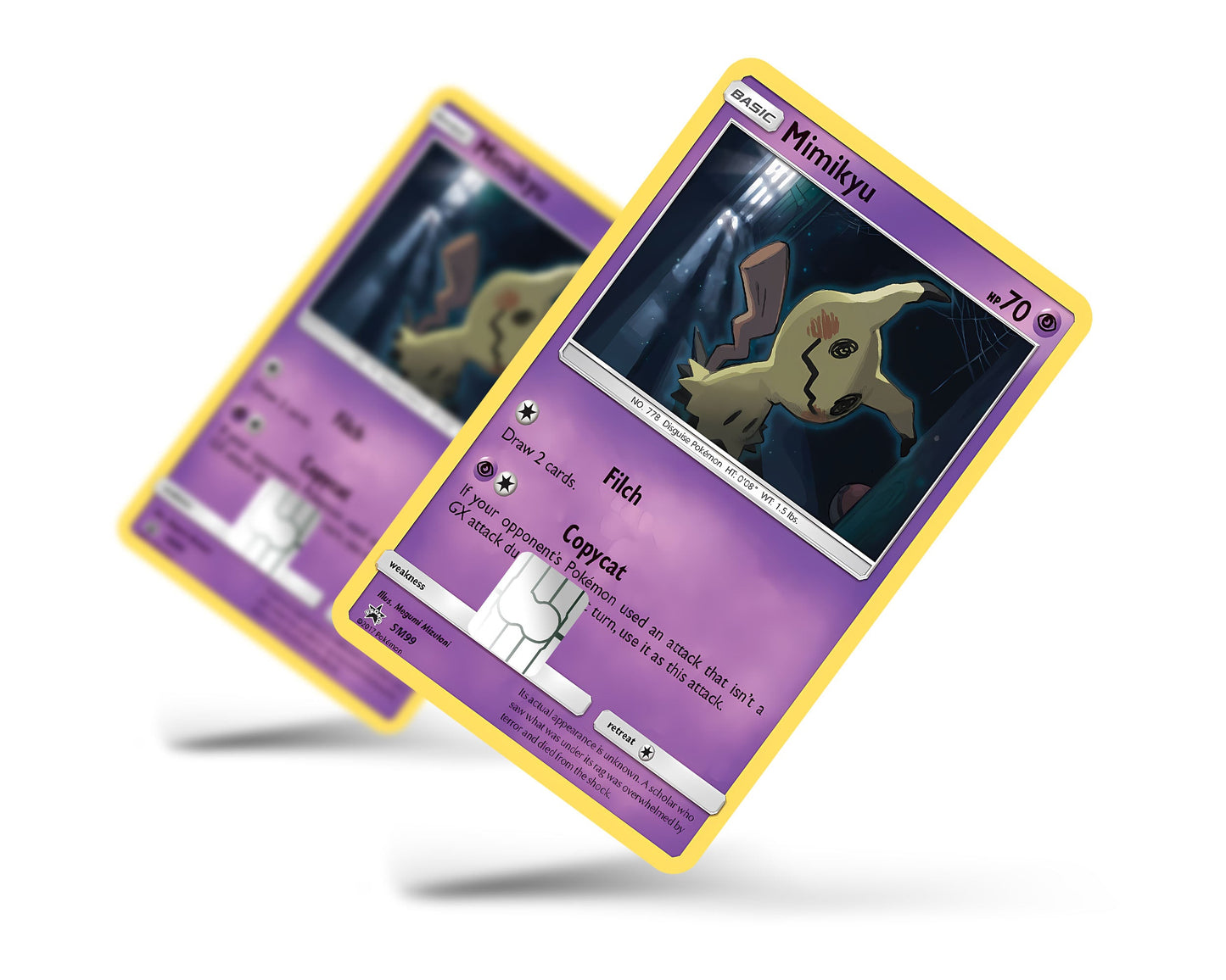 Anime Town Creations Credit Card Mimikyu Pokemon Card Full Skins - Anime Pokemon Credit Card Skin
